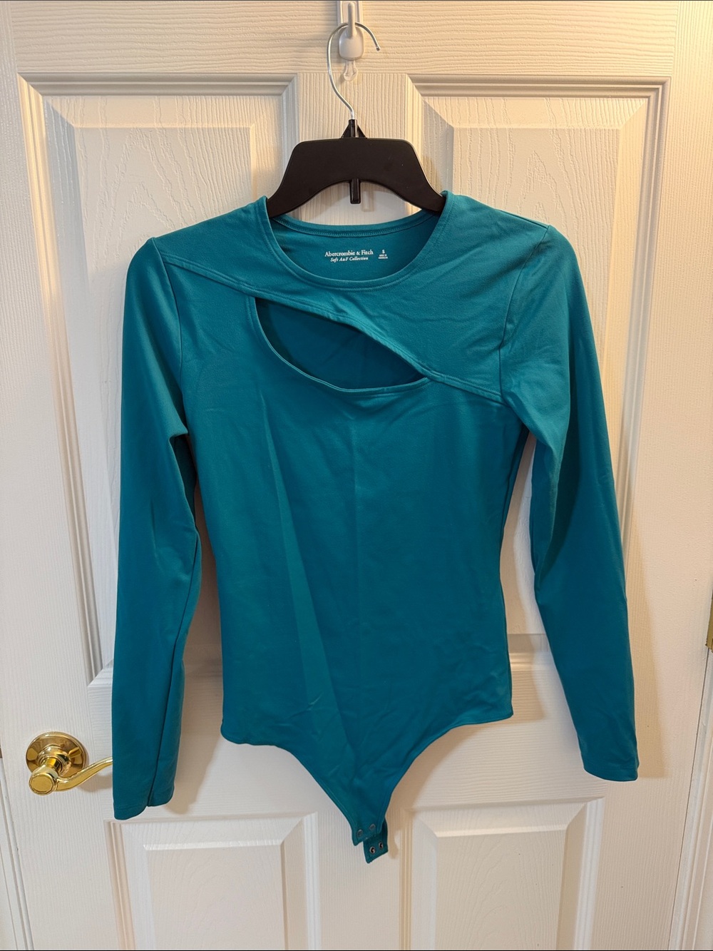 Abercrombie & Fitch Teal Cutout Long Sleeve Bodysuit
